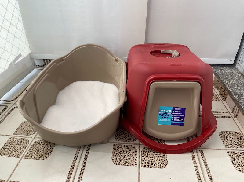 Sanitário para Gatos WC Cat New Plastpet Vermelho