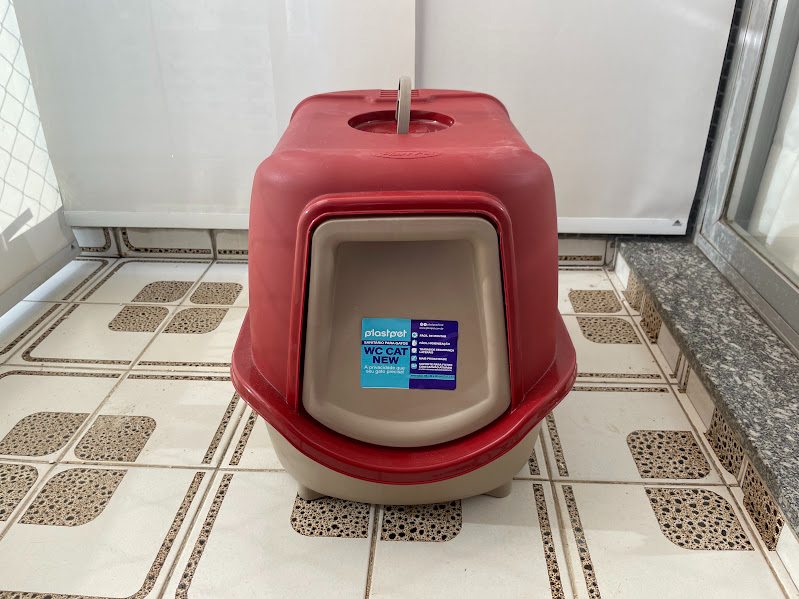 Sanitário para Gatos WC Cat New Plastpet Vermelho