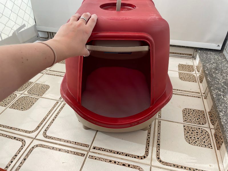 Sanitário para Gatos WC Cat New Plastpet Vermelho